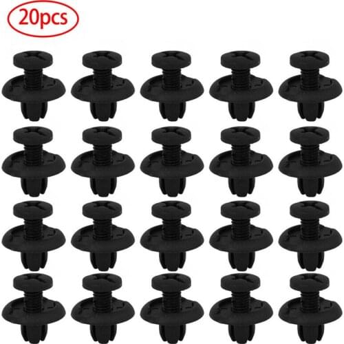 20 Pcs Universal Car Bumper Fender 8mm Hole Plastic Rivets Fasteners Screw Car Fastener Clips For Nissan Toyota Focus Kia