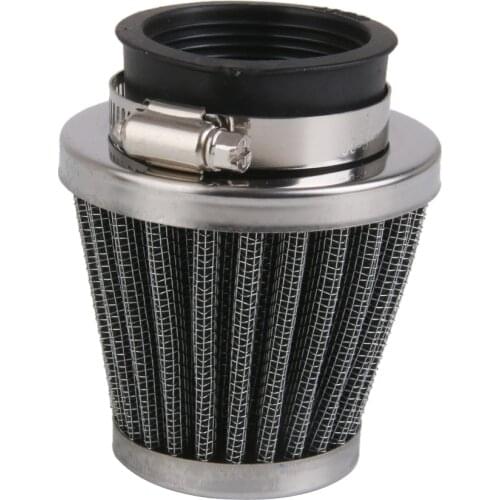 Universal Motorcycle Scooter ATV Quad 42mm Cone Air Intake Cleaner Filter Mushroom Double Stainless Steel Mesh reinforced