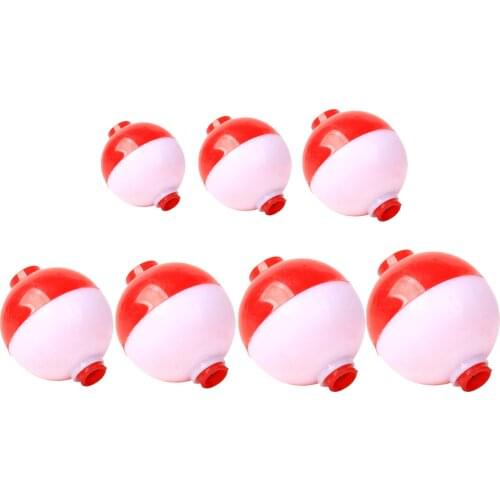 10 Pack Bobber Bulk Hard Plastic Fishing Float, Fishing Bobbers Snap-on Floats, Red and White