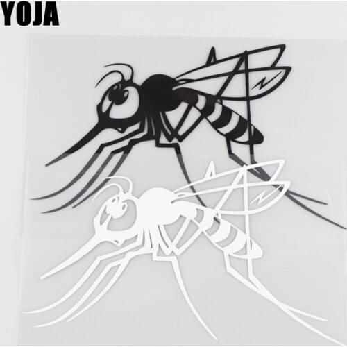YOJA 16.6×9.6CM Vinyl Decal Lovely Mosquitos Cartoon Animals Car Stickers Black/Silve0r 19C-0133