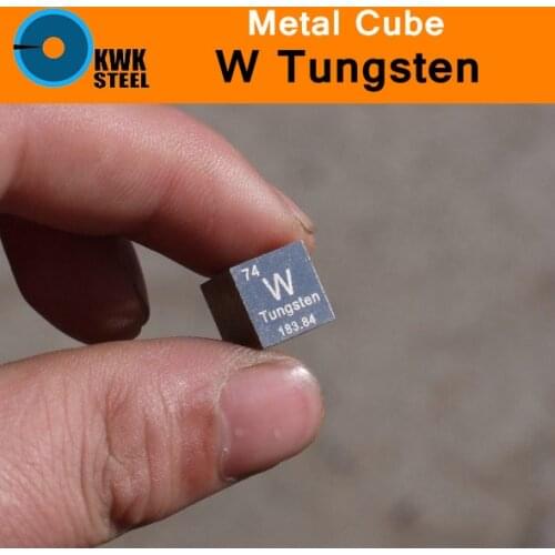 W Tungsten Cube Bulk Block Sheet Plate Pure 99.95% Metal Periodic Table of Elements for Research Study University Collection