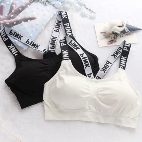 Women Crop Top Cropped Padded Bra Vest Fitness Stretch Sportwear Womens vs Workout Bras