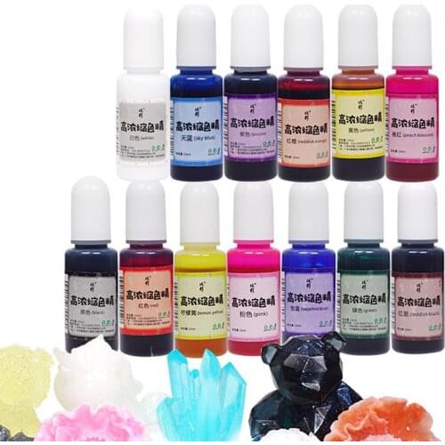 10ML Epoxy Resin Pigment UV Resin High Concentration Liquid Coloring Dye Pigment for DIY Jewelry Making Crafts Accessories VL