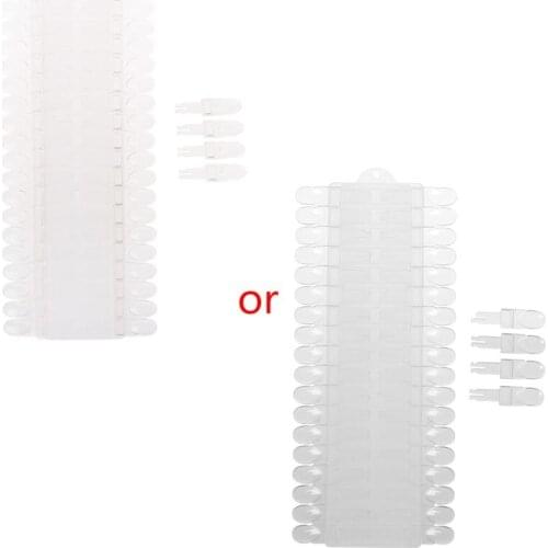 36Pcs Nail Polish Art Color Card Removable Display Rack Clear Teardrop Pattern