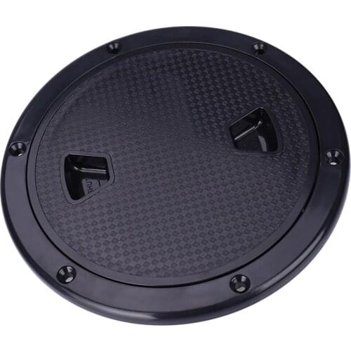 4 Inch Screw Out Deck Plate Access Hatch Cover Case Black Plastic for Boat Cabin