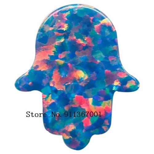 50pcs Wholesale fatima hand opal hamsa pendant opal jewelry pendant size11*13mm