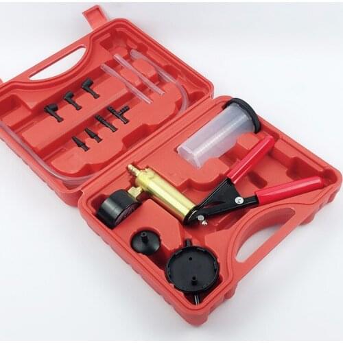 Car Manual vacuum pump auto tester maintenance tool auto brake oil replacement tool brake drain connector fluid tank test suite