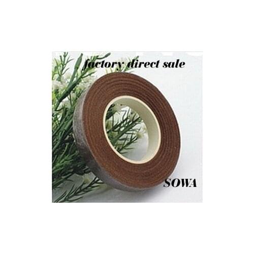 Free Shipping Coffee Size12mm Length 30 Yard Paper Tape For Nylon Stocking Flower And Butterfly Wedding Decoration(5pcs/lot)