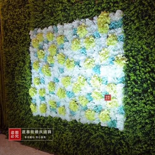 Free Shipping by EMS 60*45cm Artificial silk Dahlia flower wall wedding background lawn/pillar flower home market decoration