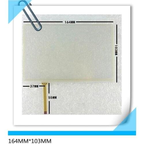 Free shipping 164*103 new 7 inch car DVD navigation GPS 4 wire resistance touch screen LCD panel 164MM*103MM