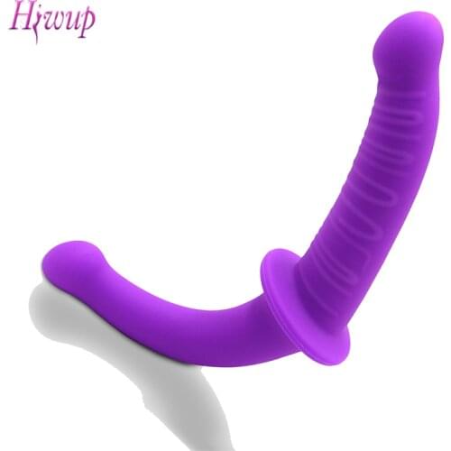 Lesbian Double Head Dildos Sex toys for Adult Female Orgas Toy Realistic G-Spot Vaginal Anal Plug Vagina Masturbator for Lesbian