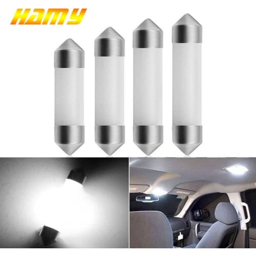 10 PCS C5W LED Interior Light Festoon 31mm 36mm 39mm 41mm LED Bulb COB 12V 6500K White Car Reading Trunk License Plate Lamps