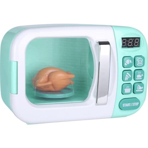 Children Simulation Kitchen Toys Kitchen Game Simulation Microwave Oven Large With Light And Sound Doll House Accessories