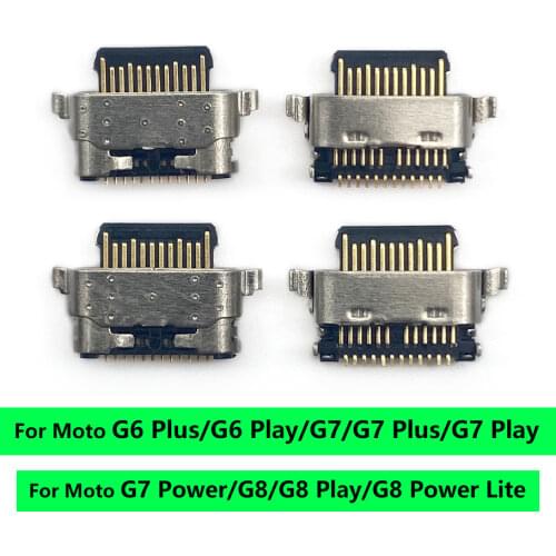 10PCS USB Port Conectores De Carga Para Celulares For Moto One Zoom Z3 G5S G6 G7 G8 G9 Play Plus G7 G9 Power