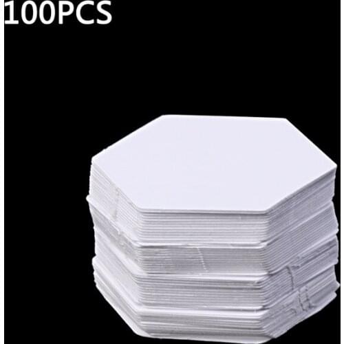 Creative 100Pcs Hexagon Pure Templates for Patchwork Paper Quilting Sewing Craft Hand DIY Accessories Six Sizes