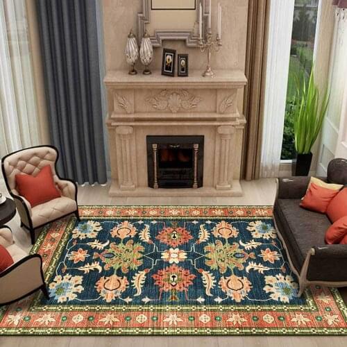 Fashion Flower Carpet Nordic Ethnic Style Living Room Pattern Rug Modern Bedroom Customized Home Decor Area Carpet