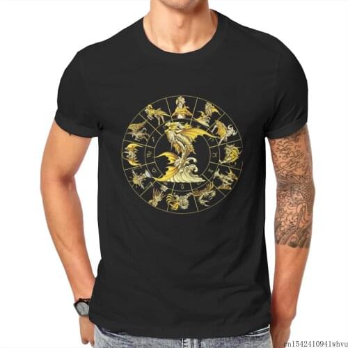 Zodiac Sign Divine Armor of Pisces with Short Sleeves Men T Shirt Unisex Summer Trend Lycra O-neck Casual Size M-5XL