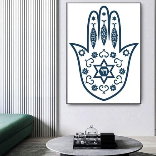 YUMEART Buddhism Religion Hands Calligraphy Canvas Painting Home Decorative Poster And Print Wall Art Pictures Religious Picture