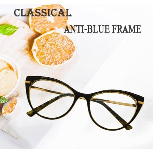 REAL Vintage Cat Eye Anti Blue Light Glasses Lightwight Women Fashion Personality Computer Ray Blocking Eyewear
