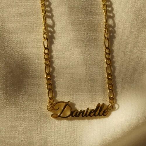 18K GOLD PLATED THE NAMEPLATE PERSONALISED NECKLACE CUSTOM NAME NECKLACE WOMEN