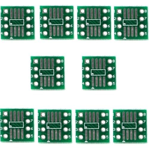 1 Set 10Pcs SOP8 SSOP8 TSSOP8 to DIP8 Adapter Converter Interposition Moudle PCB Board