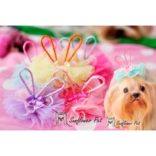 Sunflower pet / child mesh rabbit ears economic Adams headdress / head flower