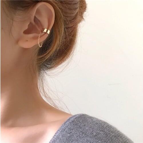Simple Fashion Punk Style Chain Alloy Clip Ear Cuff Popular Jewelry Wholesale