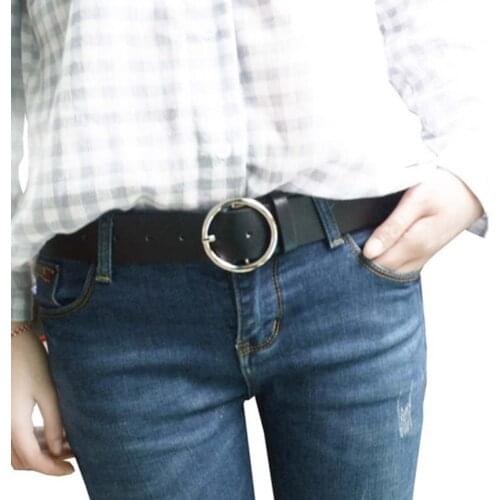 Fashion simple women belt wild style black white pu leather belt women clothing accessories F0221