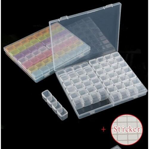 56/28 Grids 5D DIY Diamond Painting Drill Box Jewelry Box Rhinestone Embroidery Crystal Bead Organizer Storage Case Container