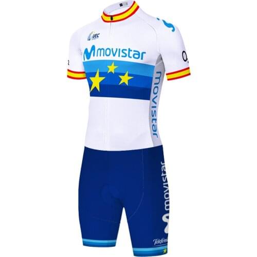 Movistar One Piece Skinsuit Masculino Bicicleta Ropa Jersey Conjunto Traje Maillot Ciclismo Hombre Equipamento De Ciclismo