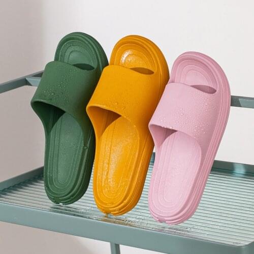 EVA Slippers Womens Bathroom Bath Home Couple Mute Thick-soled Home Slippers Men Mens Shoes Women Shoes Mens Slippers