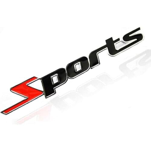 Universal Cool 3D Alloy Metal Letter Sport Car Motorcycle Emblem Badge Sticker Decal Decor Car Body Rear Tailgate 3D Car Sticker