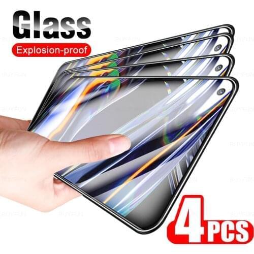 4Pcs Tempered Protector Glass For Oppo Realme 7 7i Pro On Realmy 7Pro 7pro 5G/4G Transparent Protective Safety Screen Cover Film