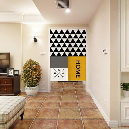 Japanese And Korean Curtain For Kitchen Cotton Linen Deer Cartoon Curtain Door/Coffee/Restaurant Door Creative Curtains