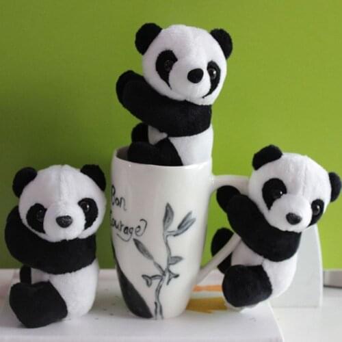 1 Pcs Creative Plush Panda Clip Hug Small Stuffed Animal Doll Toy Curtain Clip Bookmark Notes Souvenir Toys For Children