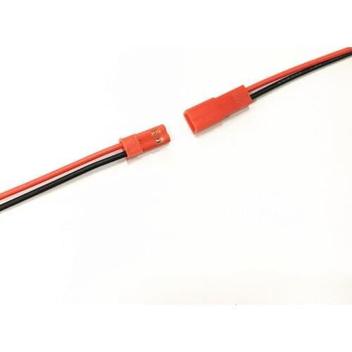 100 Pair JST 2P Connector Plug Cable Male+Female For RC BEC Battery 0.3 Square 22AWG 400MM JST Cable For Led Strip Light