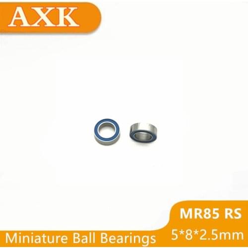 2021 Real Top Fashion Mr85rs Bearing Abec-3 (50pcs) 5x8x2.5 Mm Miniature Mr85-2rs Ball Bearings Blue Rubber Sealed Mr85 Rs