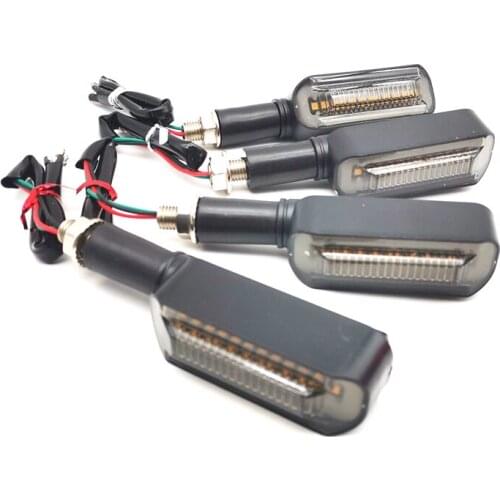 4pcs/lot Motorcycle LED Turn Signal Flowing Light DRL Braking Tail Lamp M10 Universal
