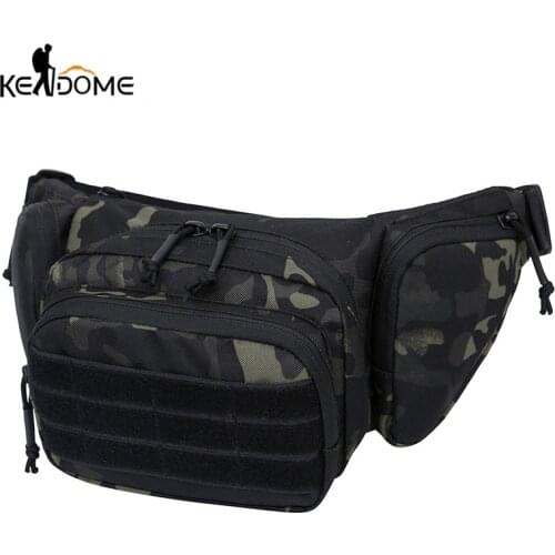 600D Outdoor Tactical Camouflage Waist Bag Travel Cycling Fishing Storage Bag Diagonal Shoulder Messenger Waist Bag X712D
