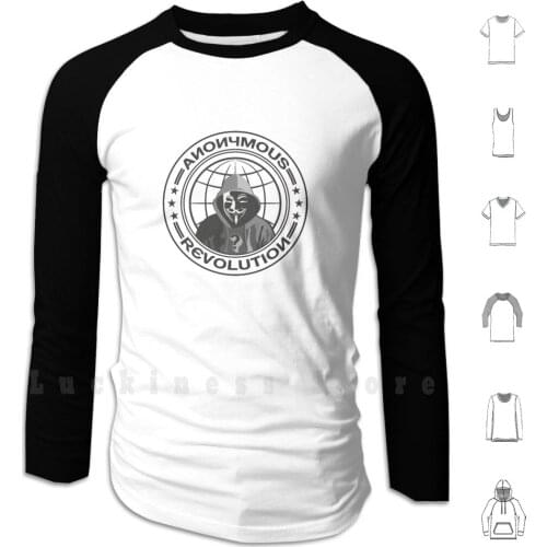 Anonymous Revolution Hoodie Long Sleeve Anonymous Revolution Circle Anonymous Anonymous Group Anonymous Revolution