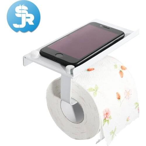 Free shipping new white beautiful toilet holder durable toilet roll paper holder practical stainless steel toilet paper holder