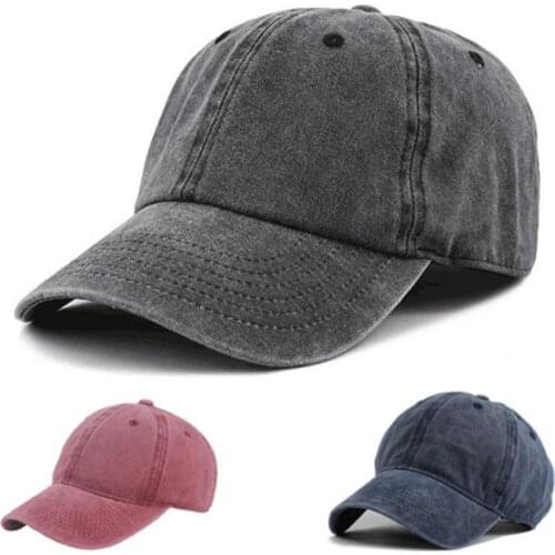 Unisex Washed Plain Baseball Cap Retro Solid Cotton Cap Adjustable Closure For Running, Hiking, Biking, Walking Casual Decor