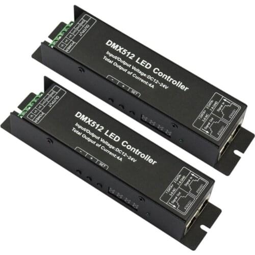 Free shipping DMX512 Decoder Led Controller DC12-24V 4A 4 Channel demoder led remote conroller decoder
