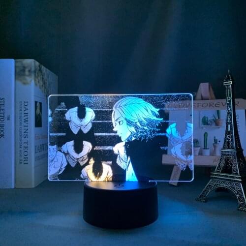 Two Tone 3D Led Night Light Anime Tokyo Revengers Mikey Figure for Kid Room Decor Birthday Gift Dual Color Led Lamp Manga MHA