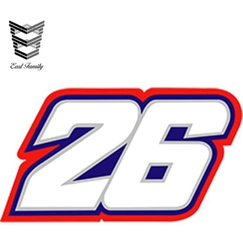 EARLFAMILY 13cm x 7.8cm Car Styling Waterproof 26 Moto GP Autocollants Stickers Auto Vinyl Decal Motorsport Racing Car Sticker