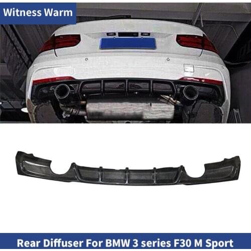 F30 Carbon Fiber Rear Bumper Exhaust Diffuser Lip Spoiler For Bmw 3 series F30 328i 320i M-Tech sport Bumper