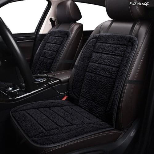 FUZHKAQI 12V Heated car seat cover for Nissan all models note qashqai almera juke x-trail leaf teana tiida altima Winter Pad