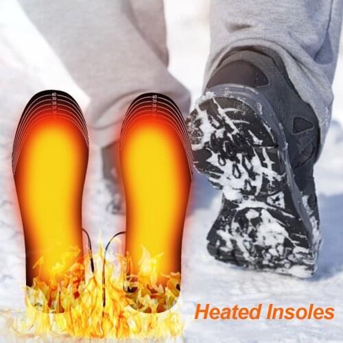 USB Charging Heating Insoles Winter Camping And Fishing Warm Feet Can Be Washed, Size Can Be Cut, Electric Heating Insoles