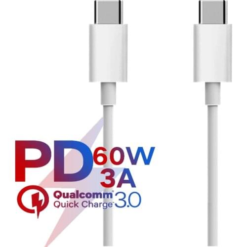 1M 2M USB C To USB Type C Cable USBC PD Fast Charger Cord USB-C Type-c Cable For Xiaomi mi 10 Pro Samsung S10 S20 Macbook iPad