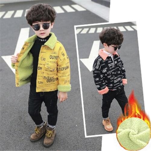Baby Boys Outerwear Autumn Winter Children Fashion Thick Velevt Coat for Bebe 1 To 6 Years Toddler Casual Jackets Kids Outfits